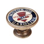 Πομολάκι Vintage Χρυσό Αντικέ - Red Hat Motor Oil Gasoline