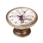 Πομολάκι Vintage Χρυσό Αντικέ Love Clock Φ37mm