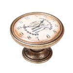 Πομολάκι Vintage Χρυσό Αντικέ Bon Appetit Clock Φ37mm