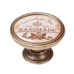 Πομολάκι Vintage Χρυσό Αντικέ Handmade Φ37mm