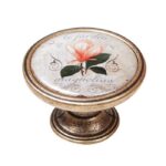 Πομολάκι Vintage Χρυσό Αντικέ Magnolia Φ37mm