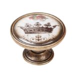 Πομολάκι Vintage Χρυσό Αντικέ Royal Crown Φ37mm