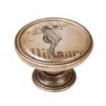 Πομολάκι Vintage Χρυσό Αντικέ Seahorse Φ37mm
