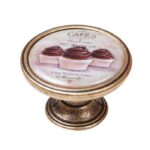 Πομολάκι Vintage Χρυσό Αντικέ Vintage Cupcakes Φ37mm