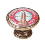 Πομολάκι Vintage Χρυσό Αντικέ Empire State Building Φ37mm