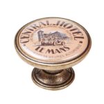 Πομολάκι Vintage Χρυσό Αντικέ Central Hotel Le Mans Φ37mm
