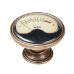 Πομολάκι Vintage Χρυσό Αντικέ Vintage VU Meter Φ37mm