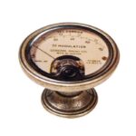 Πομολάκι Vintage Χρυσό Αντικέ Vintage Volt Meter Φ37mm
