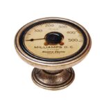Πομολάκι Vintage Χρυσό Αντικέ Vintage Milliamperes Gauge Φ37mm