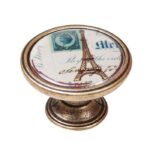 Πομολάκι Vintage Χρυσό Αντικέ Eiffel Tower Paris Φ37mm