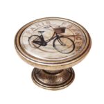 Πομολάκι Vintage Χρυσό Αντικέ Vintage Bicycle Φ37mm