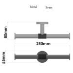 Double Toilet Roll Holder Σκούρο Γραφίτη SANCO - Image 2