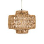GLOBOSTAR® JENSON 00909 Boho Κρεμαστό Φωτιστικό Οροφής με Ντουί 1 x E27 AC 220-240V IP20 - Μπεζ - Μ33 x Π33 x Υ28cm - Image 5