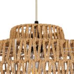 GLOBOSTAR® JENSON 00909 Boho Κρεμαστό Φωτιστικό Οροφής με Ντουί 1 x E27 AC 220-240V IP20 - Μπεζ - Μ33 x Π33 x Υ28cm - Image 8