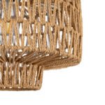 GLOBOSTAR® JENSON 00909 Boho Κρεμαστό Φωτιστικό Οροφής με Ντουί 1 x E27 AC 220-240V IP20 - Μπεζ - Μ33 x Π33 x Υ28cm - Image 9