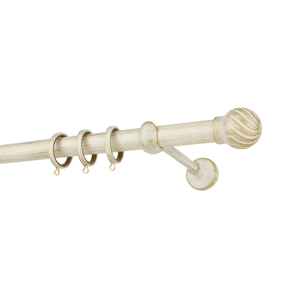 0427cpg-25-rustique-collection Κουρτινόξυλο Φ25 Zogometal R0427 Κρεμ Πατίνα Χρυσό - Image 1