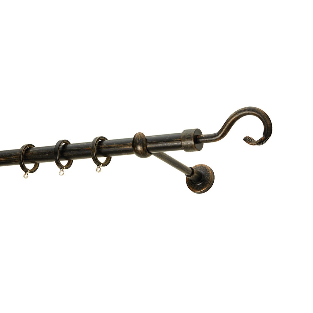 0450bpc-25-rustique-collection Κουρτινόξυλο Φ25 Zogometal R0450 Μαύρο Πατίνα Χαλκός - Image 1
