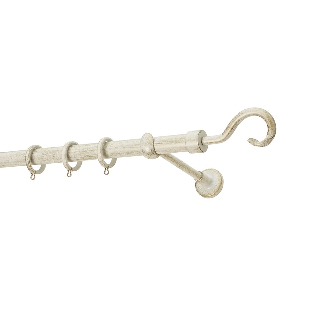 0450cpg-25-rustique-collection Κουρτινόξυλο Φ25 Zogometal R0450 Κρεμ Πατίνα Χρυσό - Image 1