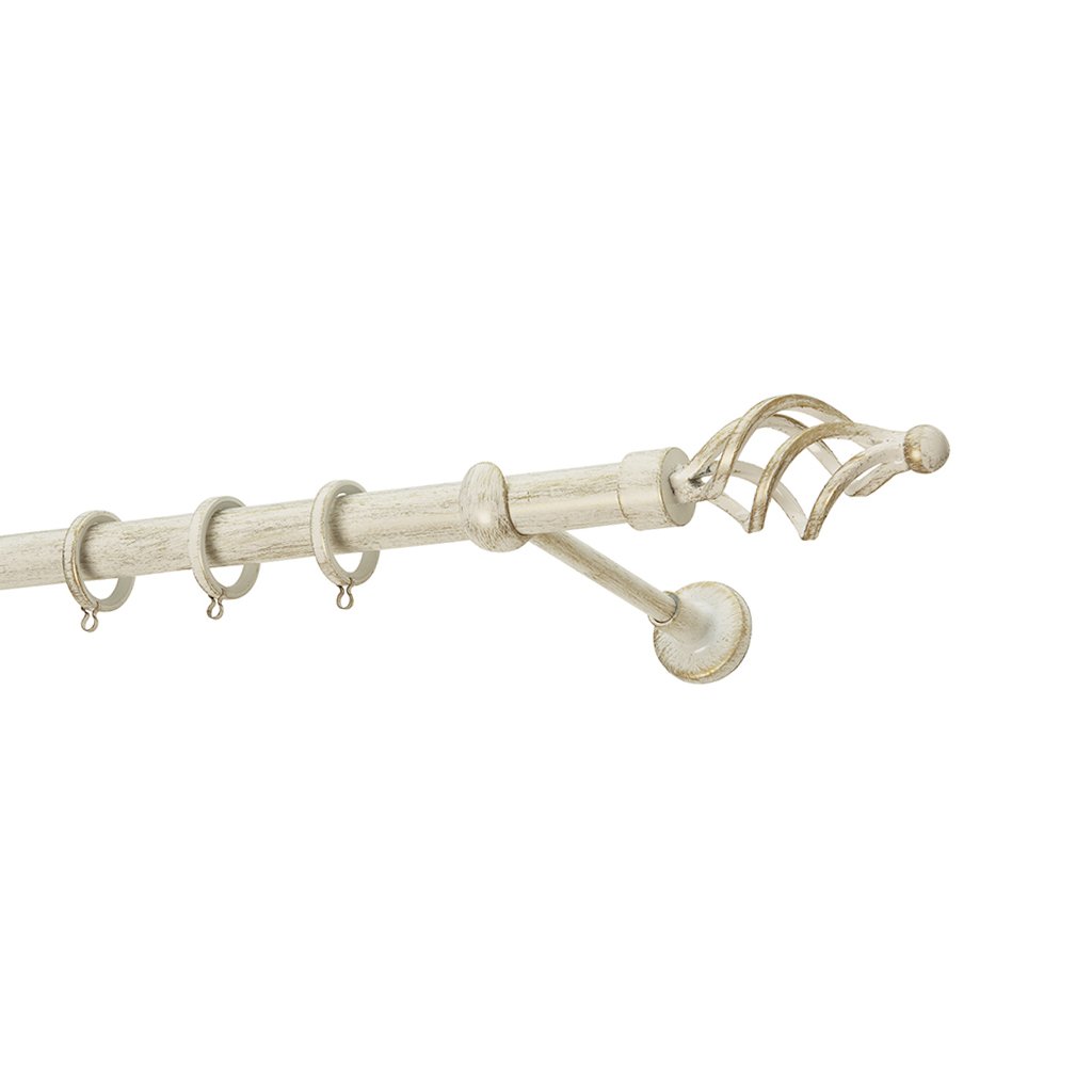 0454cpg-25-rustique-collection Κουρτινόξυλο Φ25 Zogometal R0454 Κρεμ Πατίνα Χρυσό - Image 1