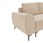 Kαναπές κρεβάτι τριθέσιος αναστρέψιμος Settee pakoworld ύφασμα με αποθηκευτικό χώρο σε μπεζ απόχρωση 286x204x93εκ - Image 8
