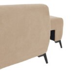 Kαναπές κρεβάτι τριθέσιος αναστρέψιμος Settee pakoworld ύφασμα με αποθηκευτικό χώρο σε μπεζ απόχρωση 286x204x93εκ - Image 9