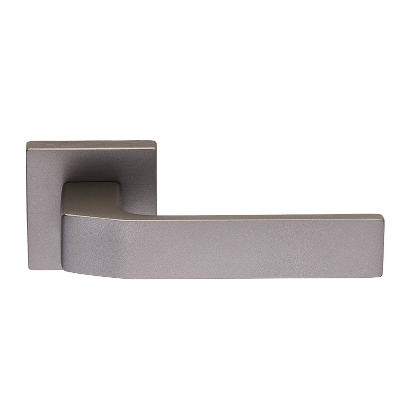 08.0396.04PZ.0065 Πόμολο Πόρτας Ζωγομετάλ 390 Graphite Smoked με Round Ροζέτα - Image 1
