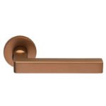 Πόμολο Πόρτας Ζωγομετάλ 2291 Copper Aged με Round Ροζέτα