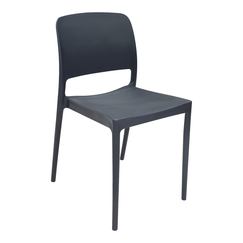 127-000190 Καρέκλα Fenxy pakoworld pp σε μαύρη απόχρωση 38x42x77εκ - Image 1