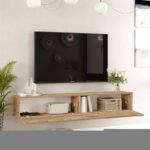 Έπιπλο τηλεόρασης επιτοίχιο Dello pakoworld sonoma 180x31.6x29.6εκ - Image 2