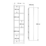 Βιβλιοθήκη Oteca 10θέσεων pakoworld σε λευκή απόχρωση 51.1x25.4x180εκ - Image 5