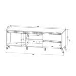 Έπιπλο τηλεόρασης Belka pakoworld κρεμ με oak 155x45x53,6εκ - Image 3