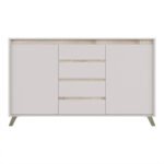 Μπουφές Belka pakoworld κρεμ με oak 155x45x93,7εκ - Image 2