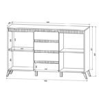 Μπουφές Belka pakoworld κρεμ με oak 155x45x93,7εκ - Image 3