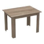 Τραπεζαρία Manka-Parker pakoworld σετ 5τεμ mdf σε μαύρη-sonoma truffle απόχρωση 110x80x77εκ - Image 5