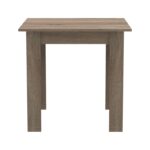 Τραπεζαρία Manka-Parker pakoworld σετ 3τεμ mdf σε μαύρη-sonoma truffle απόχρωση 80x80x77εκ - Image 4