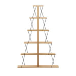 Βιβλιοθήκη mini Tars pakoworld sonoma-μαύρο 100x22x150εκ - Image 2