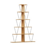 Βιβλιοθήκη mini Tars pakoworld sonoma-μαύρο 100x22x150εκ
