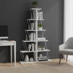Βιβλιοθήκη mini Tars pakoworld λευκό 100x22x150εκ - Image 2