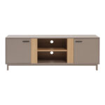 Έπιπλο τηλεόρασης Polenio pakoworld cappuccino με φυσικό 150x40x53εκ - Image 3