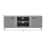 Έπιπλο τηλεόρασης Polenio pakoworld cappuccino με φυσικό 150x40x53εκ - Image 4