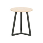 Βοηθητικό τραπέζι Berton pakoworld cappuccino με μαύρο μέταλλο Φ45x52εκ - Image 4