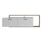 Έπιπλο τηλεόρασης Tobler pakoworld σε oak- λευκή απόχρωση 170x40x53εκ - Image 4