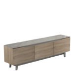 Έπιπλο τηλεόρασης Kasandra pakoworld μπεζ μαρμάρου-sonoma 180x35x48.5εκ - Image 3