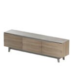 Έπιπλο τηλεόρασης Kasandra pakoworld μπεζ μαρμάρου-sonoma 180x35x48.5εκ - Image 5