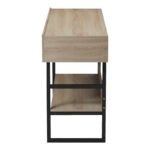 Κονσόλα Vien pakoworld σε sonoma-μαύρη απόχρωση 139x43x75.5εκ - Image 2