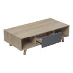 Τραπέζι σαλονιού Elonza pakoworld sonoma-ανθρακί 120x60x36εκ - Image 2