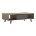 Τραπέζι σαλονιού Elonza pakoworld sonoma-ανθρακί 120x60x36εκ - Image 3