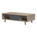 Τραπέζι σαλονιού Elonza pakoworld sonoma-ανθρακί 120x60x36εκ - Image 5