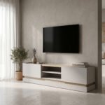 Έπιπλο τηλεόρασης Wendo pakoworld γκρι-sonoma 200x37x47εκ