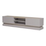 Έπιπλο τηλεόρασης Wendo pakoworld γκρι-sonoma 200x37x47εκ - Image 5